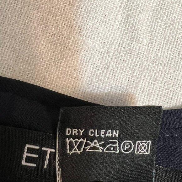 Etcetera Geometric Sleeveless Shift Dress Size 10 Red Navy Cotton Blend Lined - Picture 5 of 10